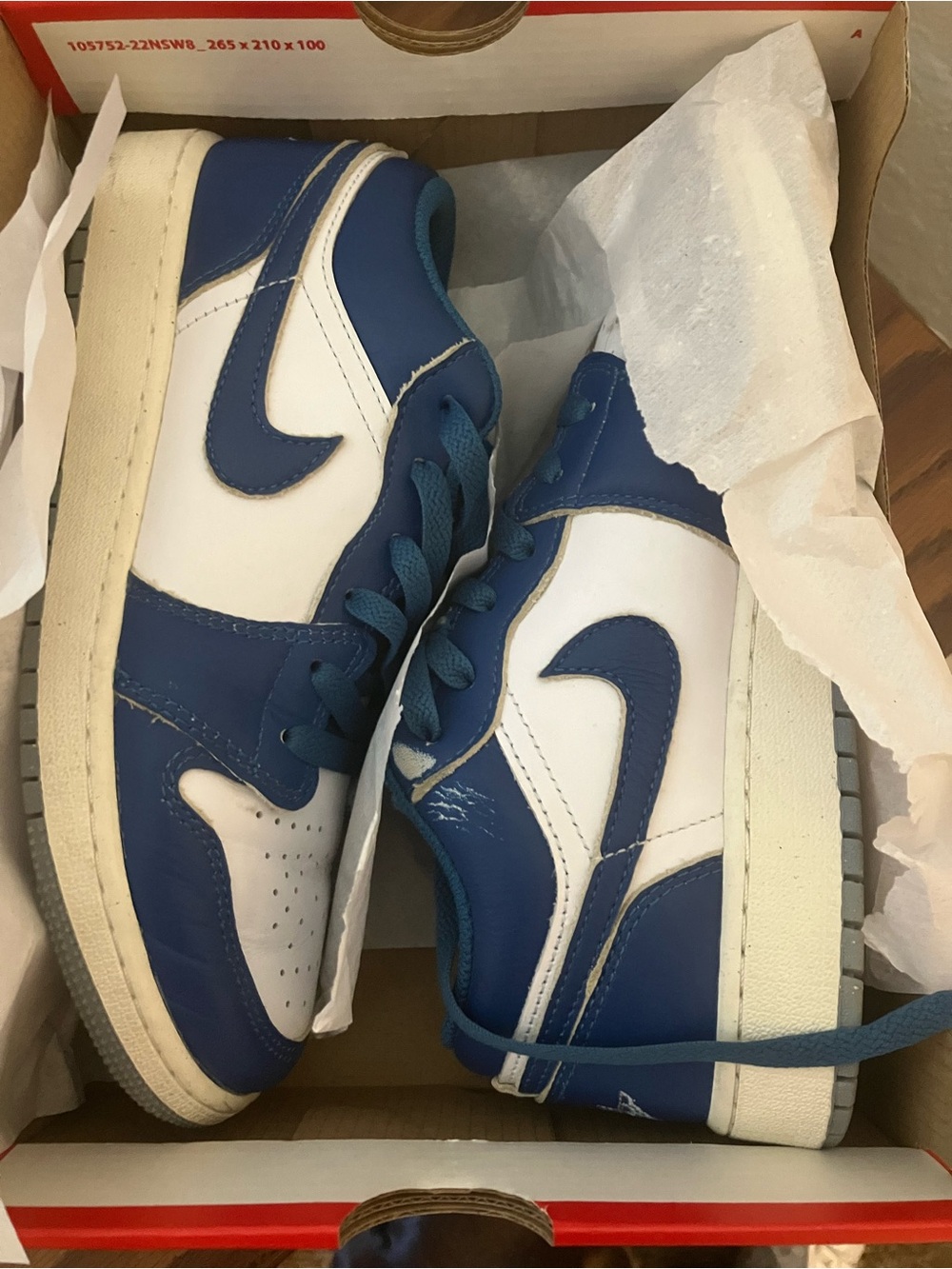 Nike Court Borough Low 2 (GS) Blue and White Youth Sneakers